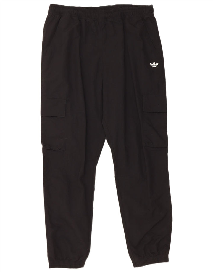 Adidas Mens Cargo Calças de treino Joggers XL Preto Poliéster