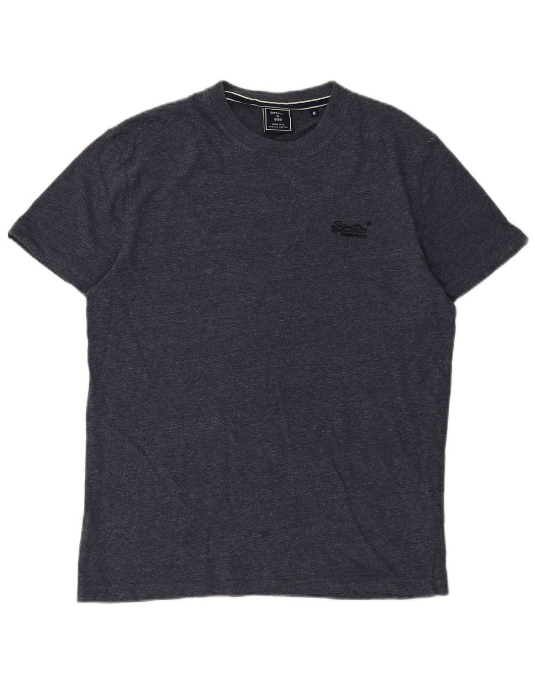 Camiseta masculina Superdry Top médio algodão azul marinho