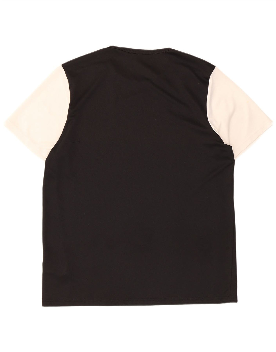 Camiseta masculina de manga curta Adidas grande poliéster colorblock preto