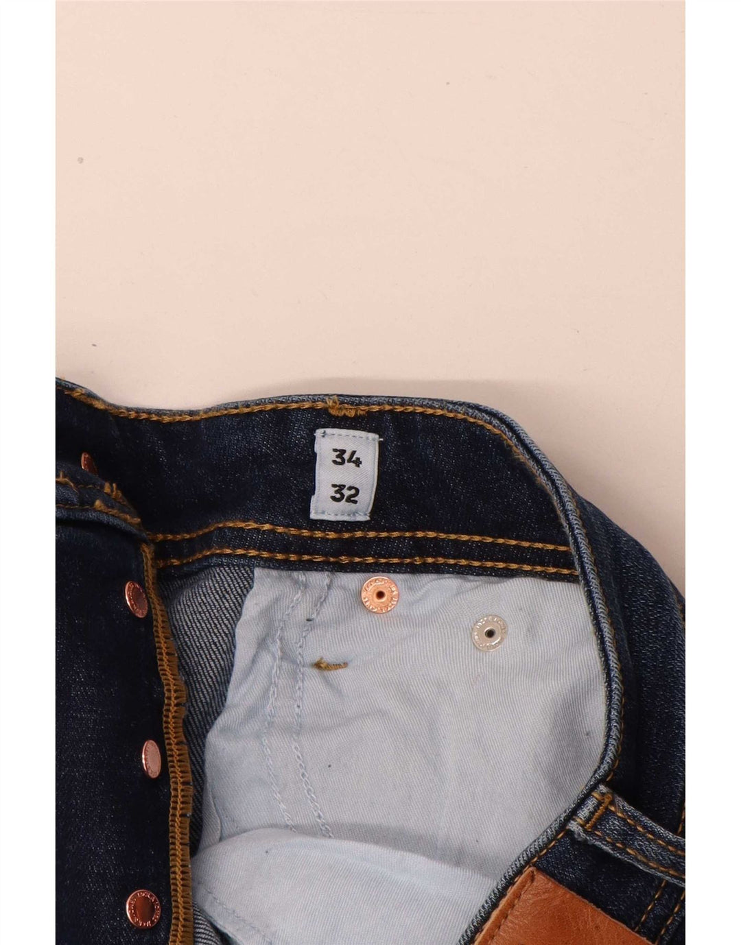 Jeans masculinos Jack & Jones Slim W34 L32 algodão azul