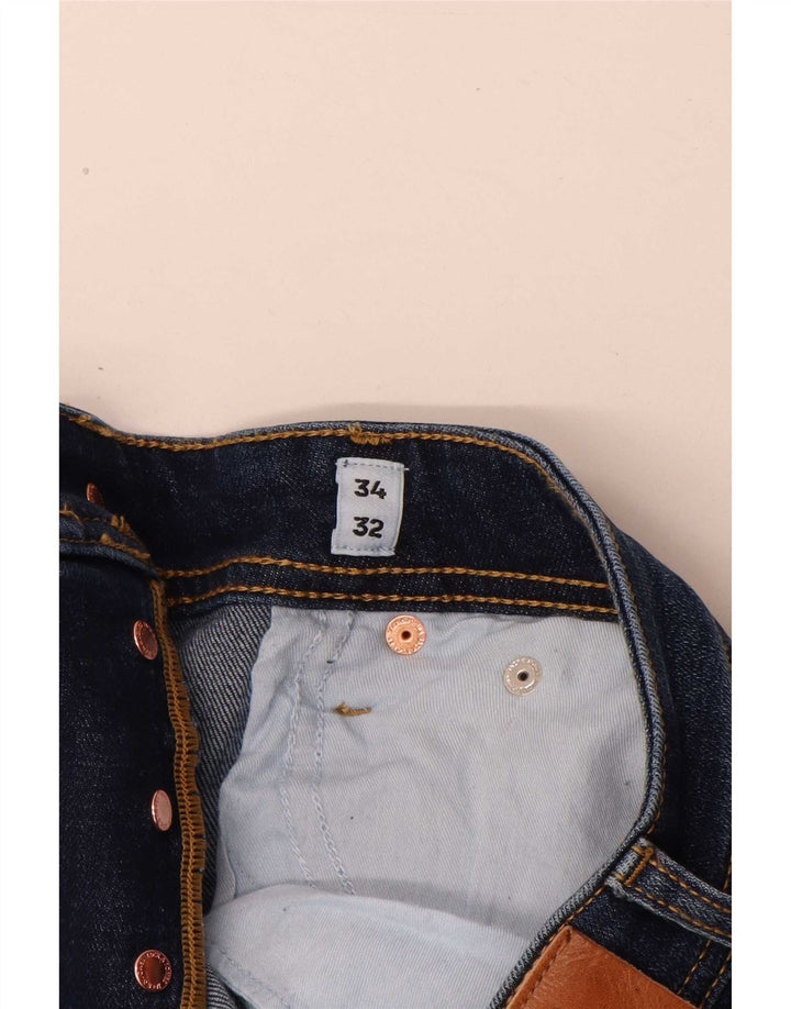 Jeans masculinos Jack & Jones Slim W34 L32 algodão azul