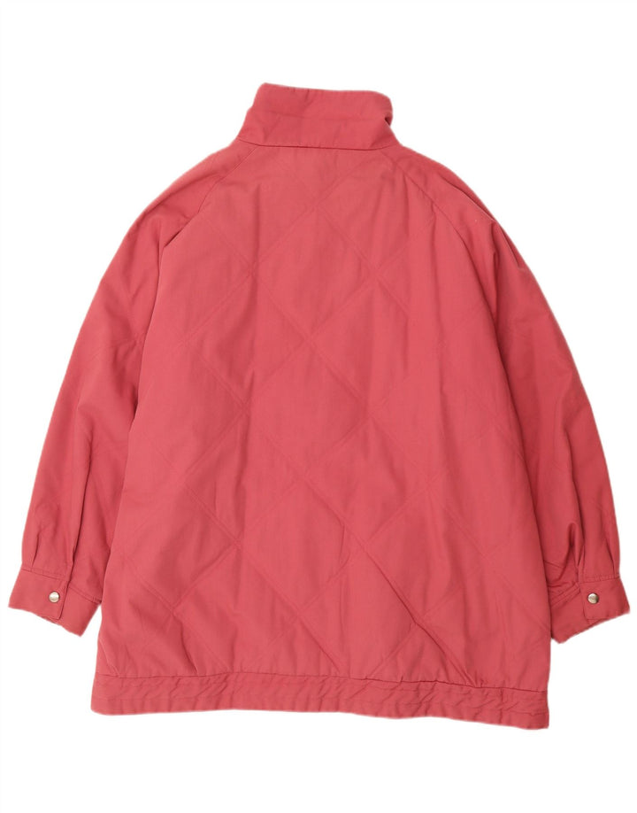 Jaqueta acolchoada feminina VINTAGE UK 22 3XL poliéster rosa