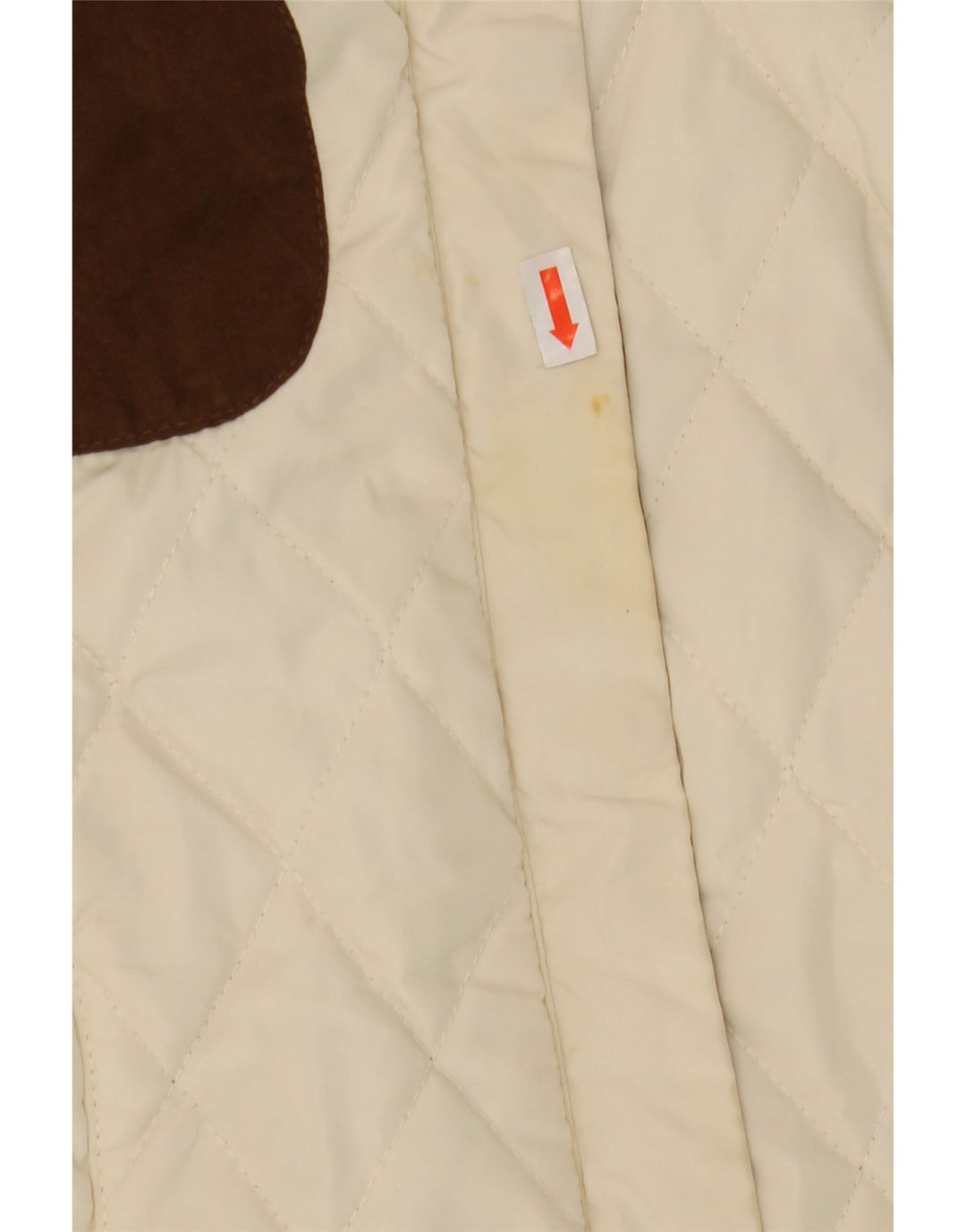 Zara Womens Quilted Gilet UK 12 Medium Off White Colourblock Poliéster