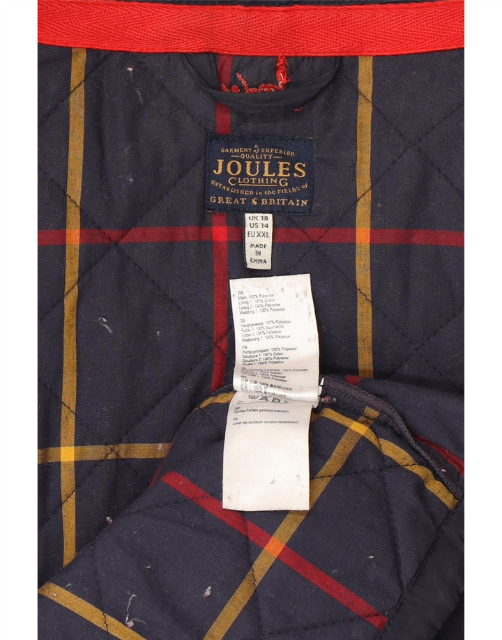 Jaqueta acolchoada feminina Joules UK 18 XL azul marinho poliéster