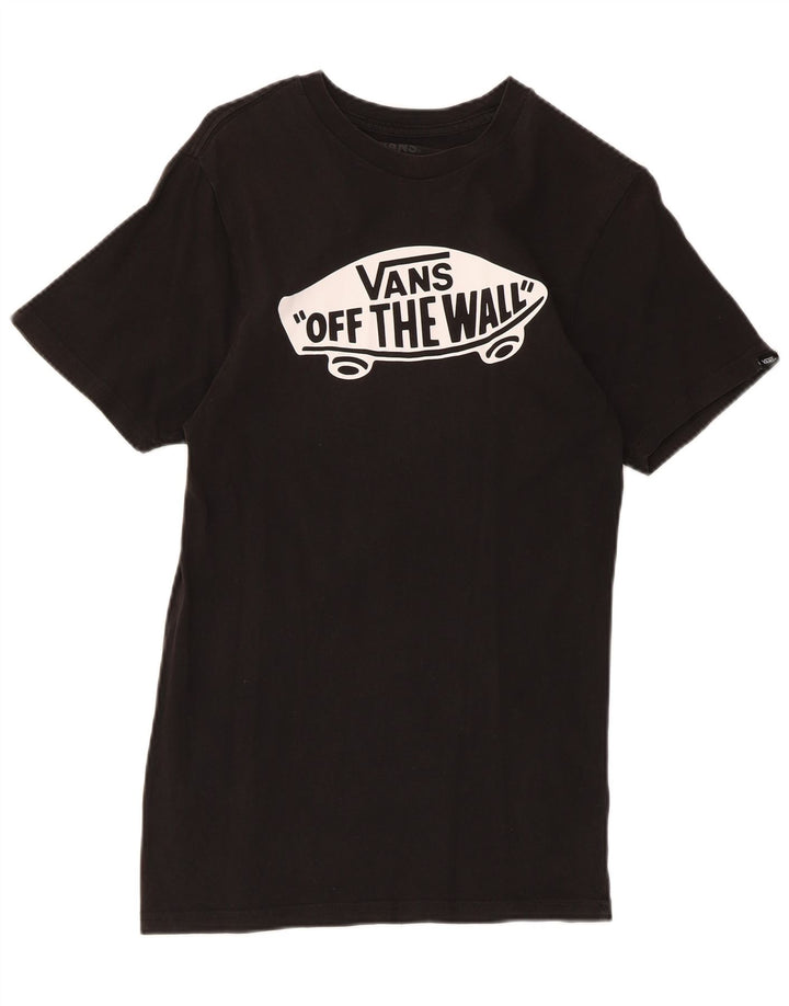 Camiseta Vans Masculina Slim Fit Graphic Top Pequeno Algodão Preto