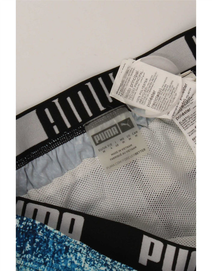 Shorts de natação masculino Puma médio azul tie-dye poliéster