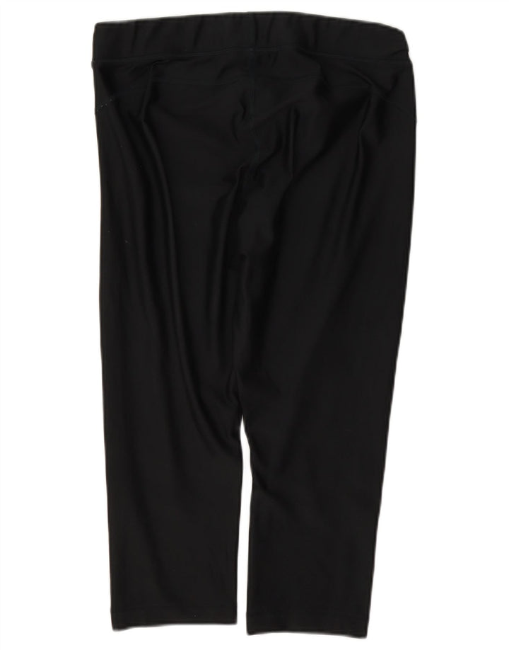 Under Armour Womens Capri Leggings UK 16 Grande Poliéster Preto