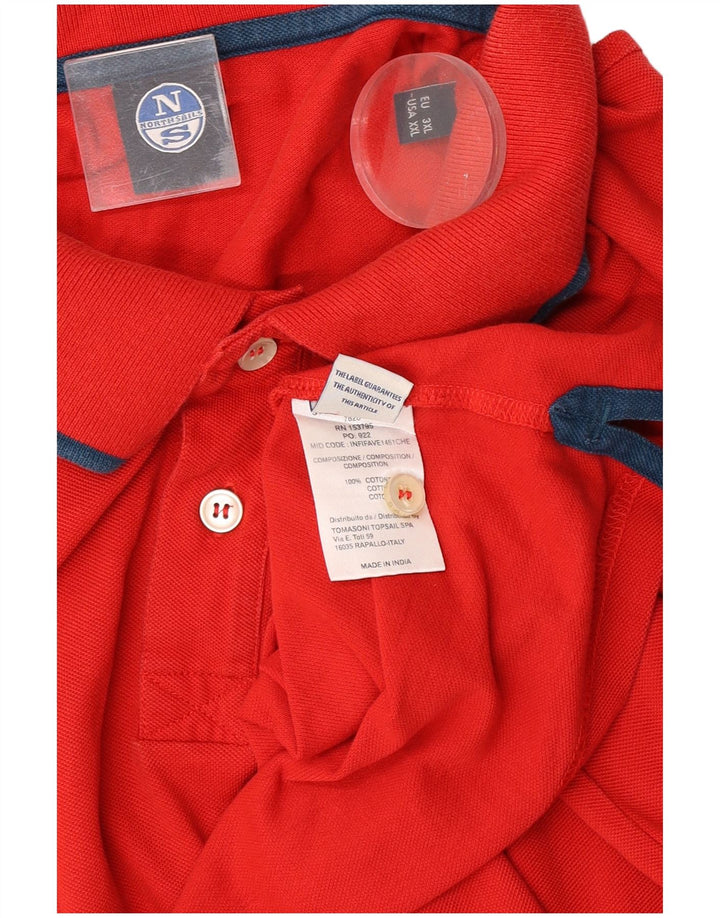 Camisa polo masculina North Sails 2XL algodão vermelho