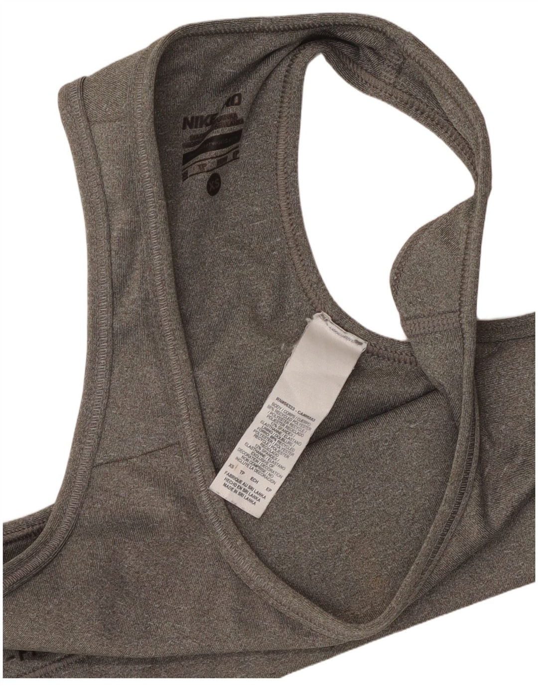 Sutiã esportivo Nike feminino Dri Fit XS cinza poliéster