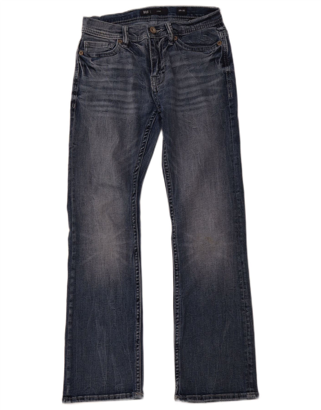 BKE Calça jeans feminina Aiden Bootcut W28 L30 azul marinho algodão