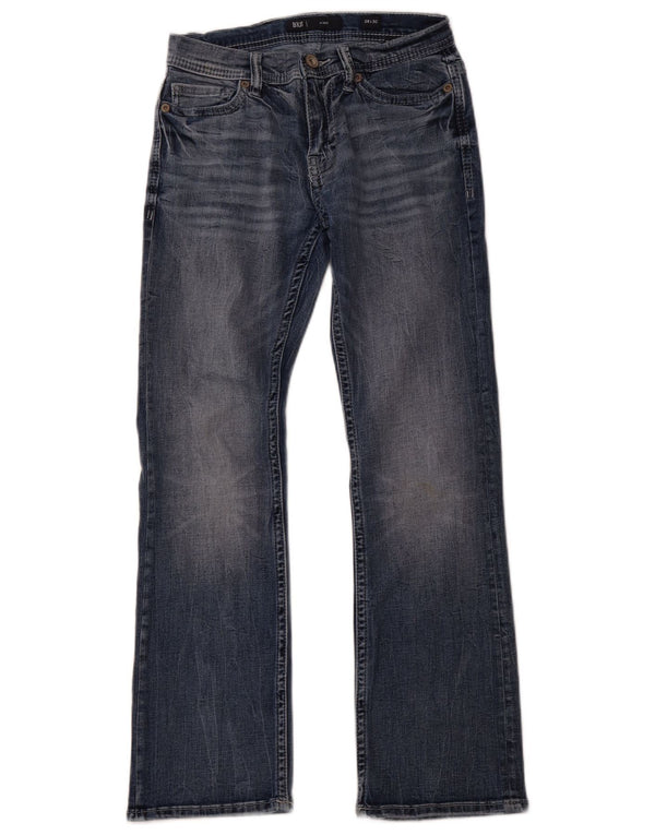 BKE Calça jeans feminina Aiden Bootcut W28 L30 azul marinho algodão