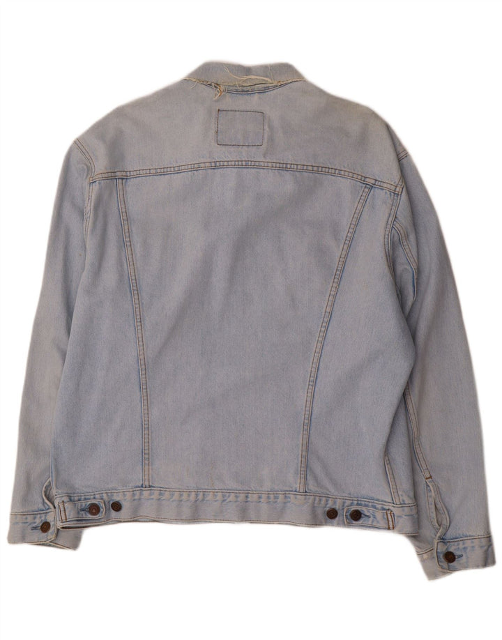Jaqueta jeans masculina Levi's UK 42 XL azul algodão