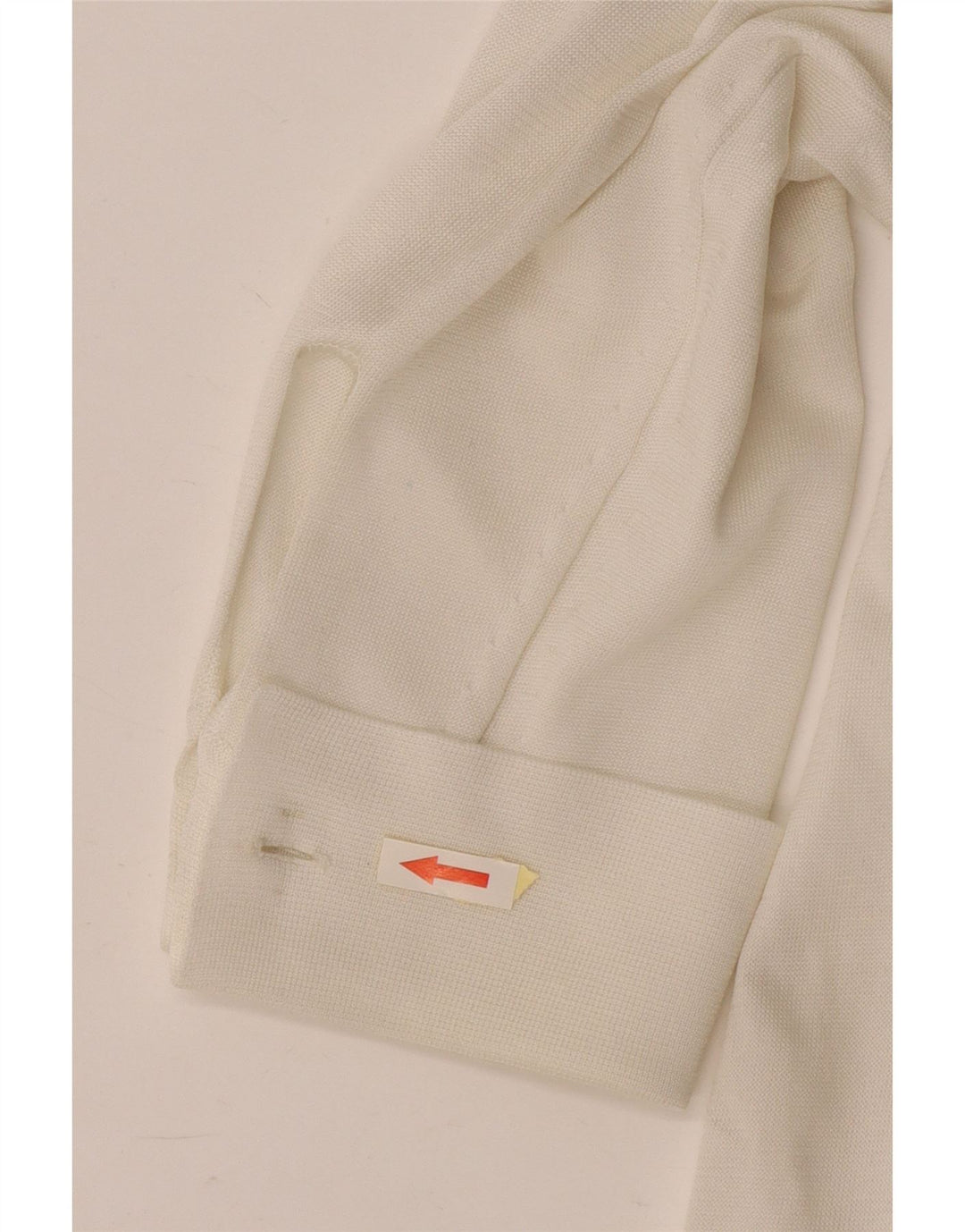 Blusa feminina vintage de manga comprida oversized UK 16 grande branca