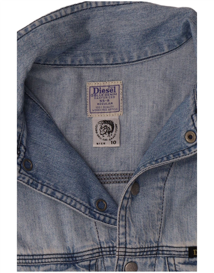 DIESEL Camisa jeans masculina 9-10 anos algodão azul
