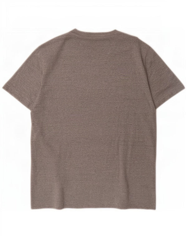 Diesel Camiseta masculina gráfica Top algodão manchado cinza médio