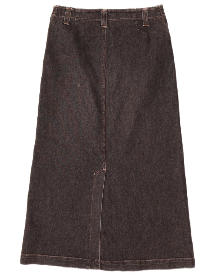 MARLBORO CLASSICS Saia jeans feminina maxi cintura alta EU 42 XL W28 cinza