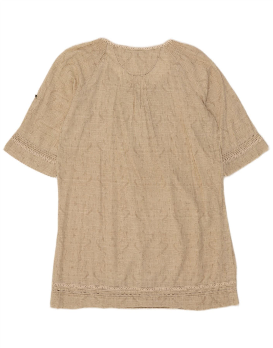 Zara Vestido Tenda Feminino Oversized Reino Unido 10 Pequeno Bege