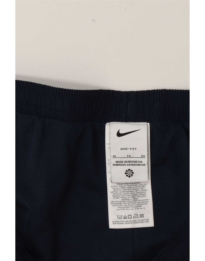 Nike masculino Dri Fit calças de treino joggers XL azul marinho poliéster