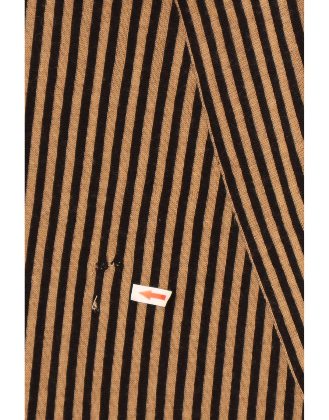 Fendi xale feminino IT 42 designer de lã merino listrado bege médio