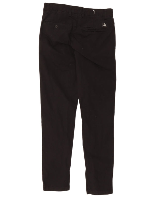 Zara Mens Slim Chino Calças EU 38 Pequeno W30 L30 Algodão Preto