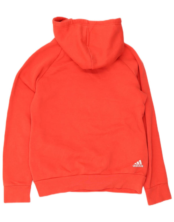 Adidas Womens Graphic Hoodie Jumper UK 10 Pequeno Algodão Vermelho