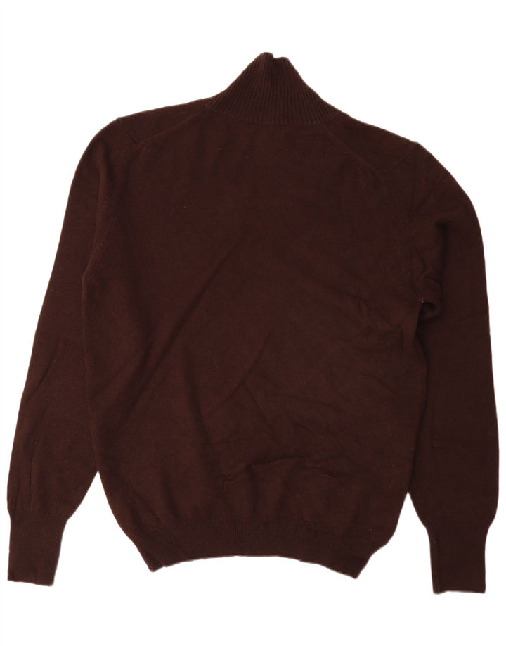 Suéter masculino Fred Perry com gola xale e lã de carneiro marrom grande