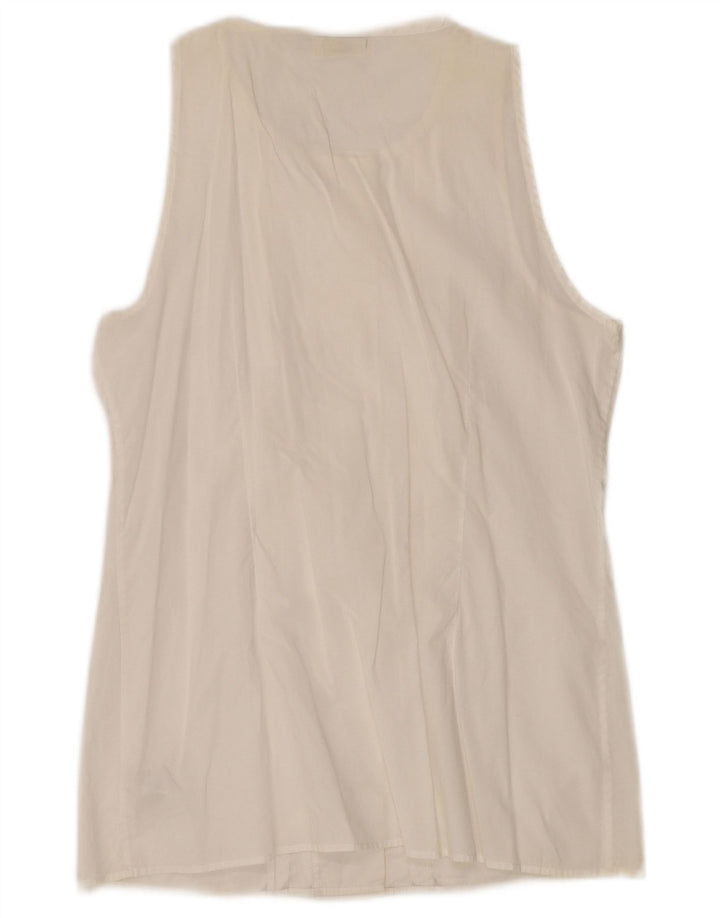 Blusa feminina Massimo Dutti com botões duplos EU 34 2XS algodão branco