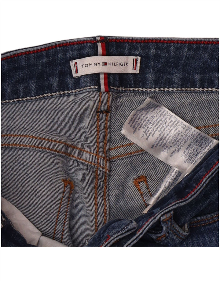 TOMMY HILFIGER Meninas Jeans Skinny 7-8 Anos W24 L23 Azul Algodão