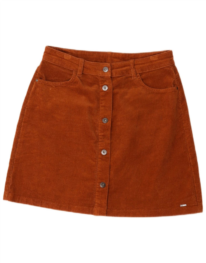 Saia feminina de veludo Tom Tailor grande W32 algodão marrom