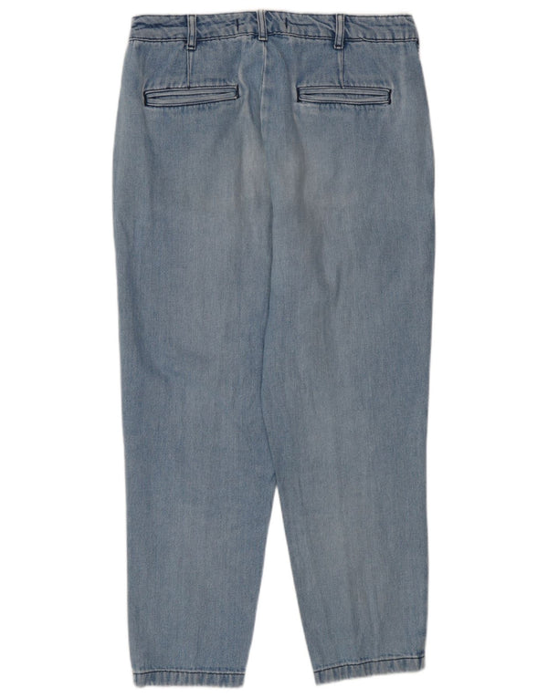 Zara Mens Cropped Tapered Jeans EU 40 Médio W31 L25 Azul Algodão