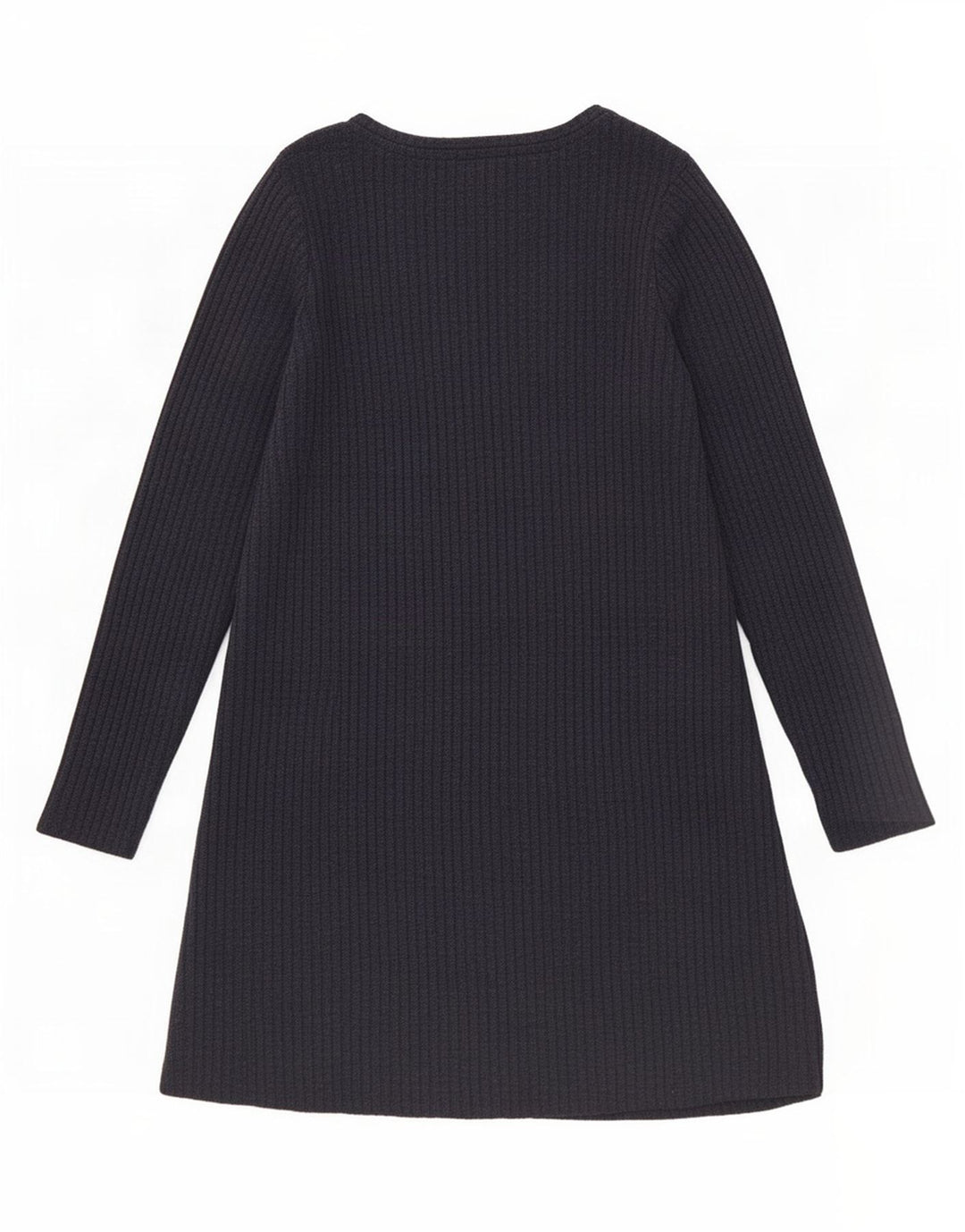 Vestido básico feminino de manga comprida Marks & Spencer Reino Unido 16 grande azul marinho
