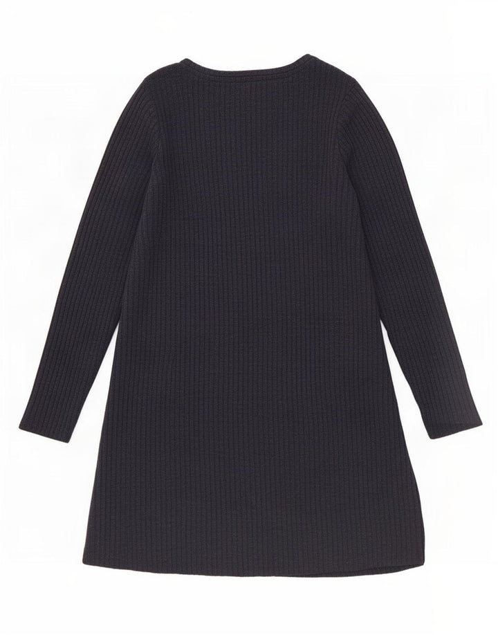Vestido básico feminino de manga comprida Marks & Spencer Reino Unido 16 grande azul marinho