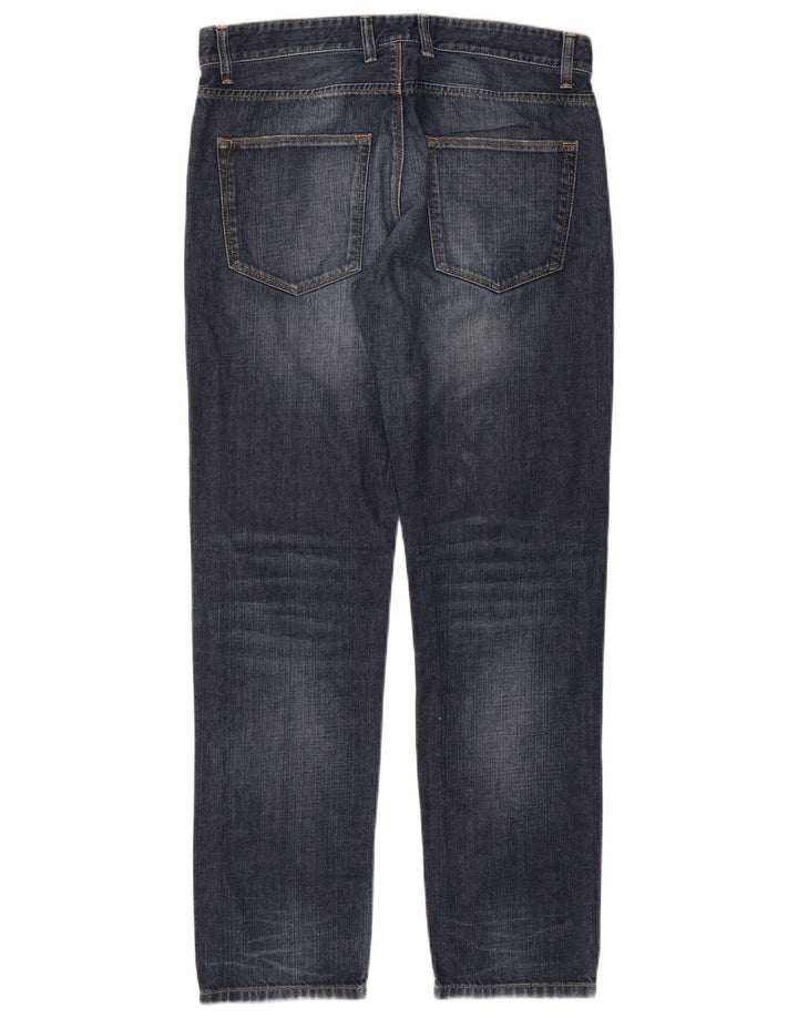 Jeans retos femininos BENETTON W32 L30 algodão azul marinho