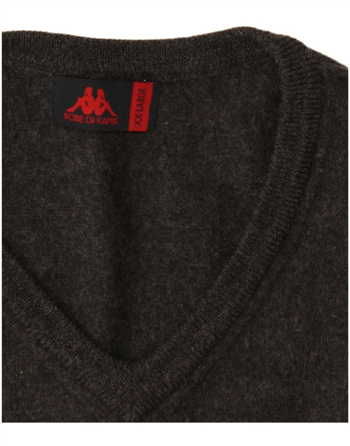 Suéter masculino KAPPA com decote em V 2XL cinza