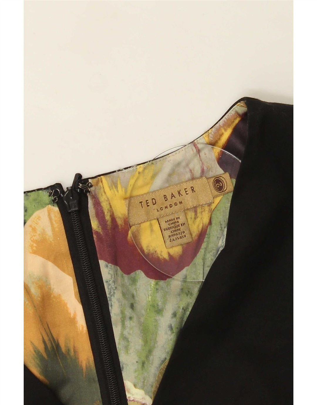 Vestido bainha feminino Ted Baker tamanho 2 pequeno preto