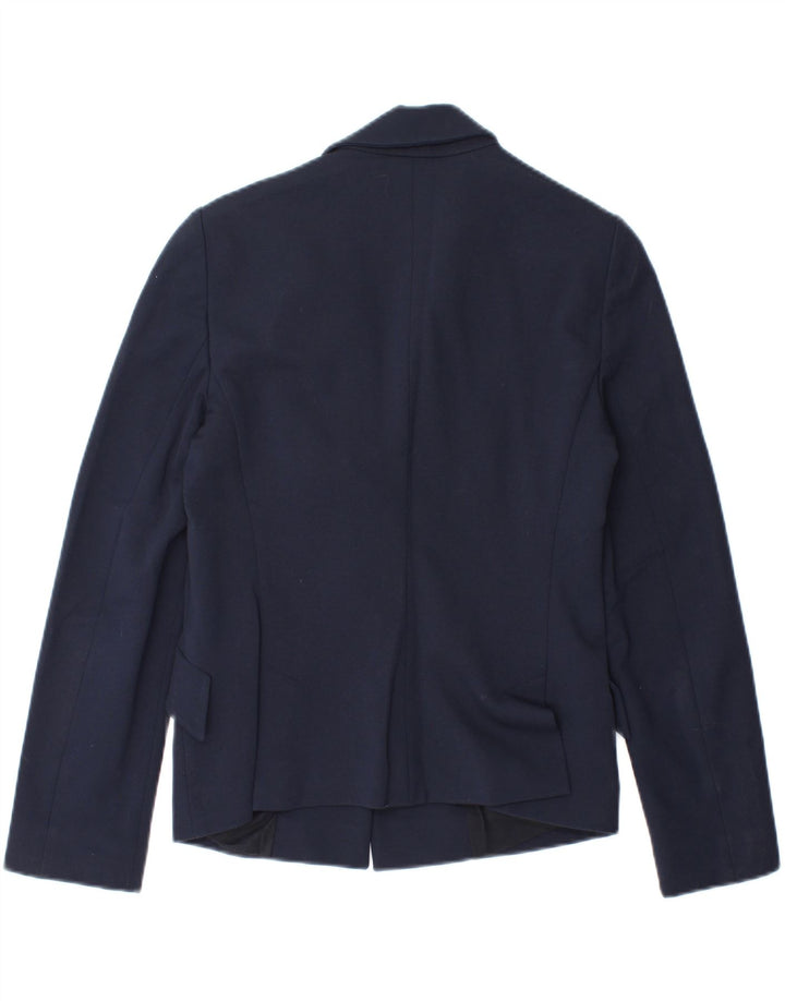 Jaqueta blazer feminina Emporio Armani com 1 botão Reino Unido 10 pequena azul marinho