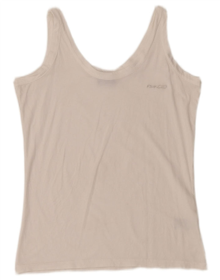 Colete feminino Reebok UK 18 XL branco algodão