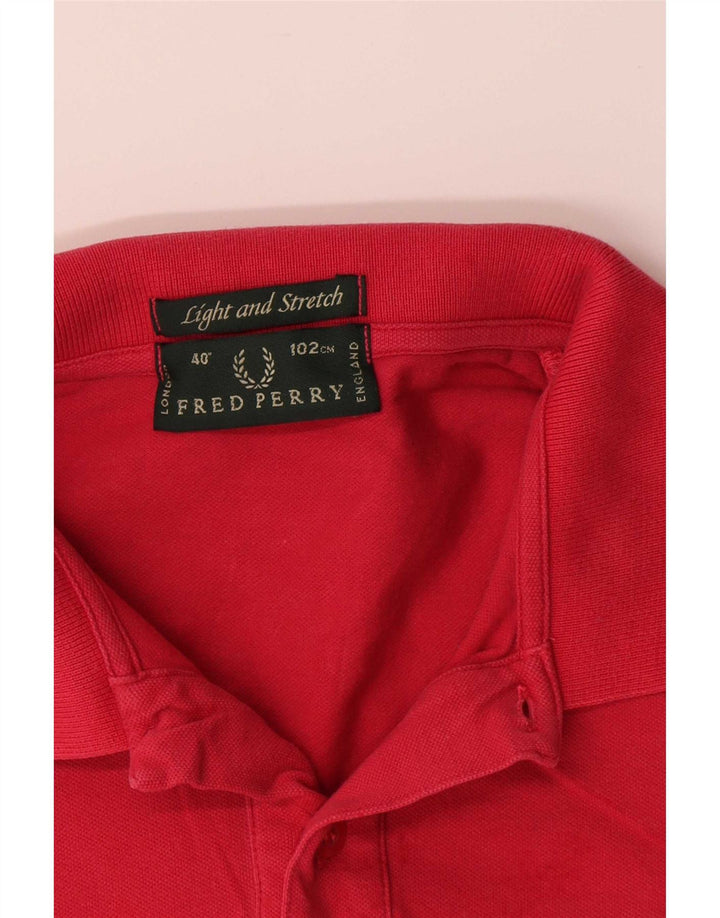 Camisa polo masculina Fred Perry médio algodão vermelho
