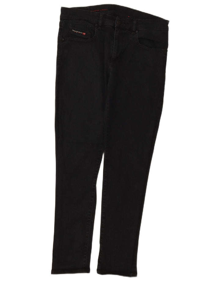 Diesel Mens Jeans Slim W32 L29 Algodão Preto