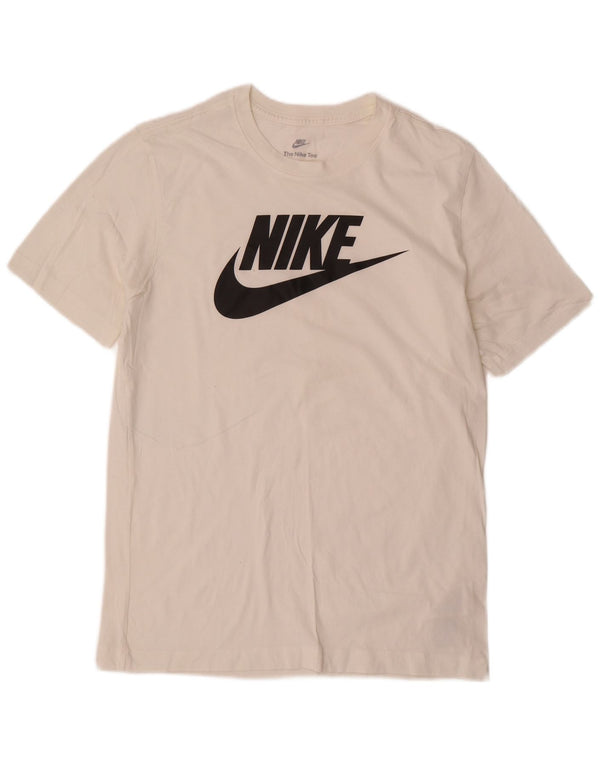 Camiseta Nike masculina gráfica Top médio algodão branco