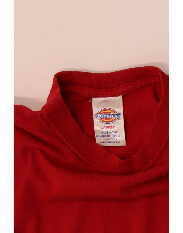 Camiseta masculina Dickies Top grande de algodão vermelho