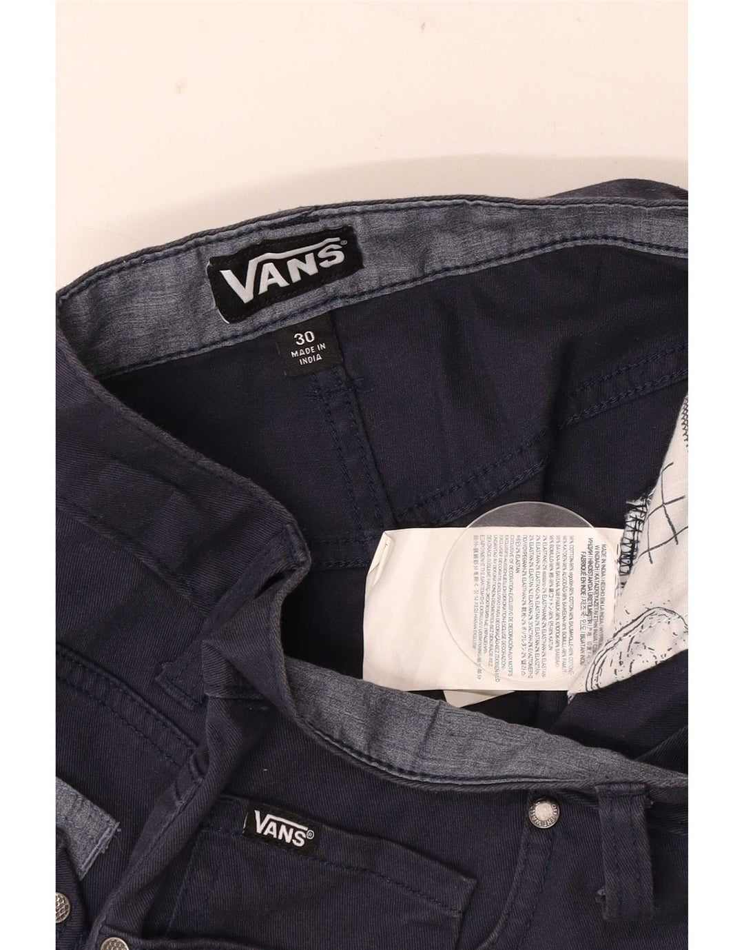 Vans Masculino Casual Shorts W30 Médio Azul Marinho Algodão