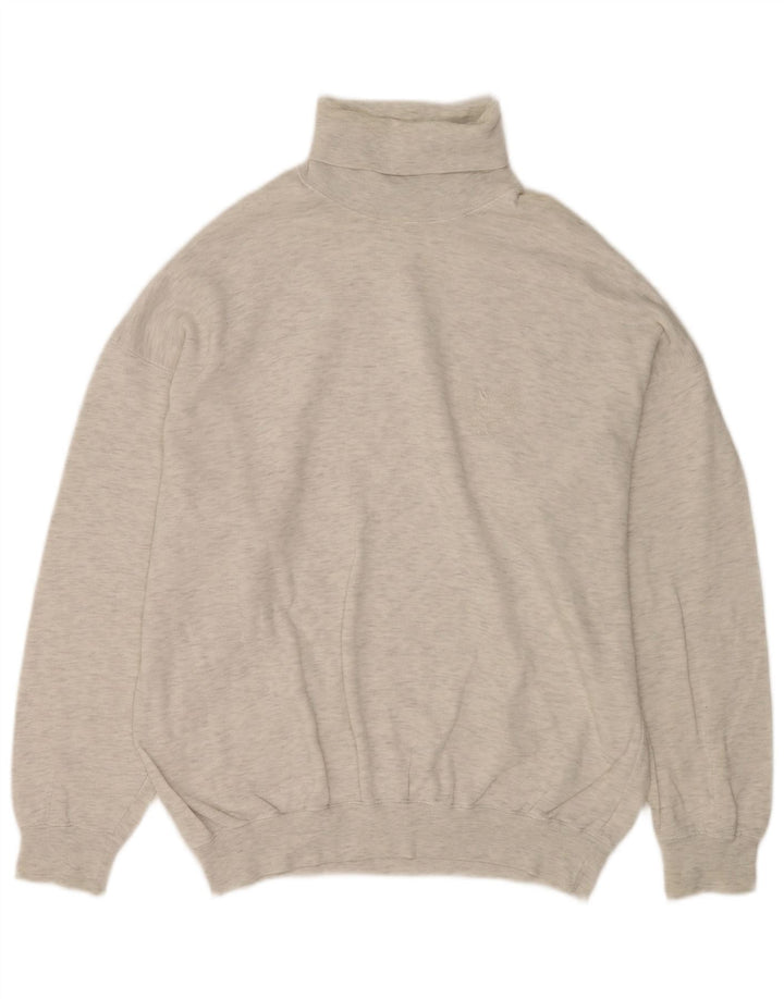 Suéter masculino C&A com gola redonda e algodão manchado cinza grande
