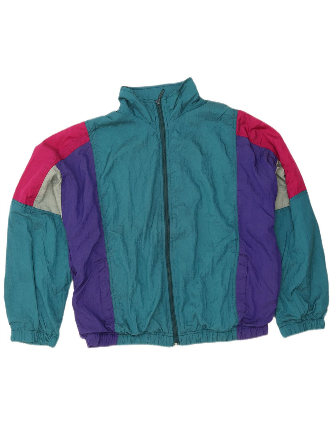 Fato de treino masculino vintage solto ajuste completo IT 48/50 azul médio colorblock