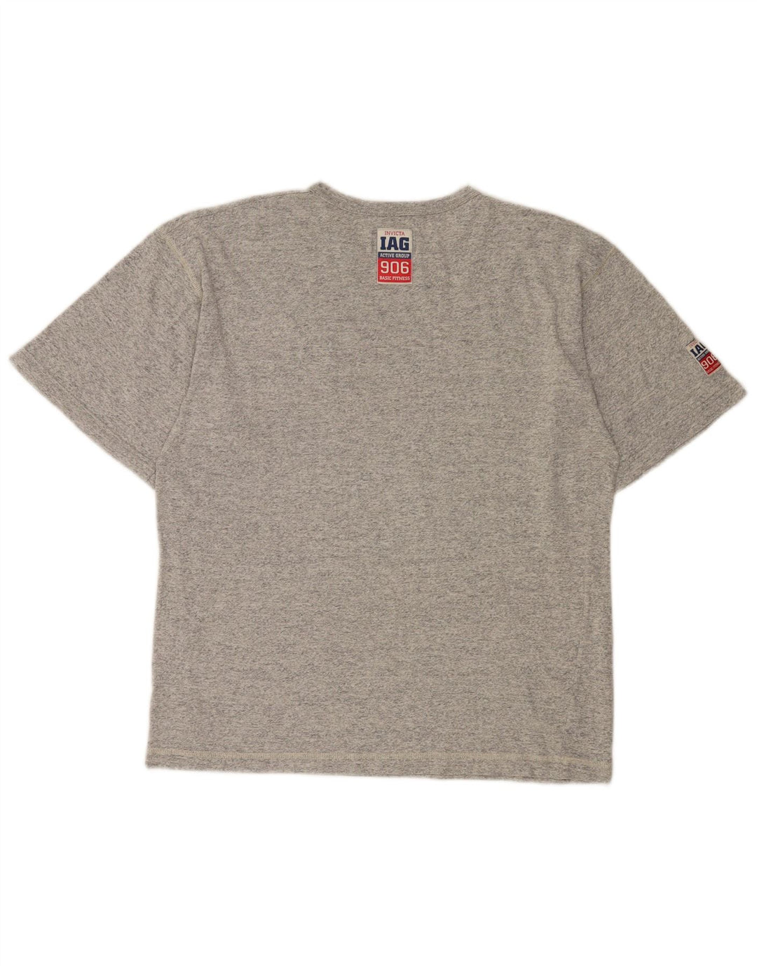 Camiseta masculina gráfica Invicta Top pequeno algodão manchado cinza