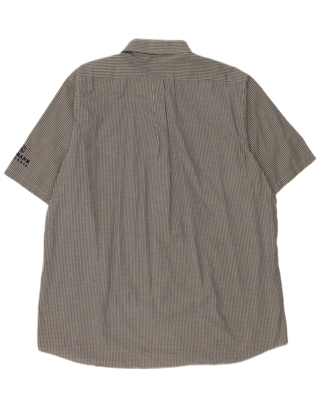 Camisa masculina de manga curta PRINGLE XL preta algodão guingão