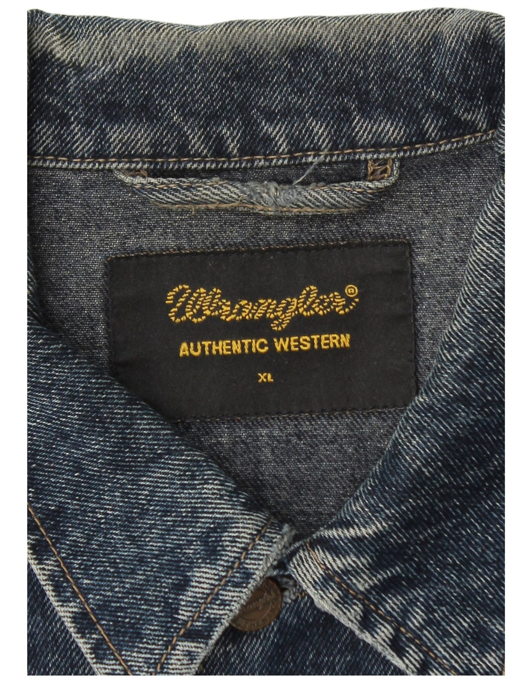 Jaqueta jeans Wrangler masculina UK 42 XL algodão azul