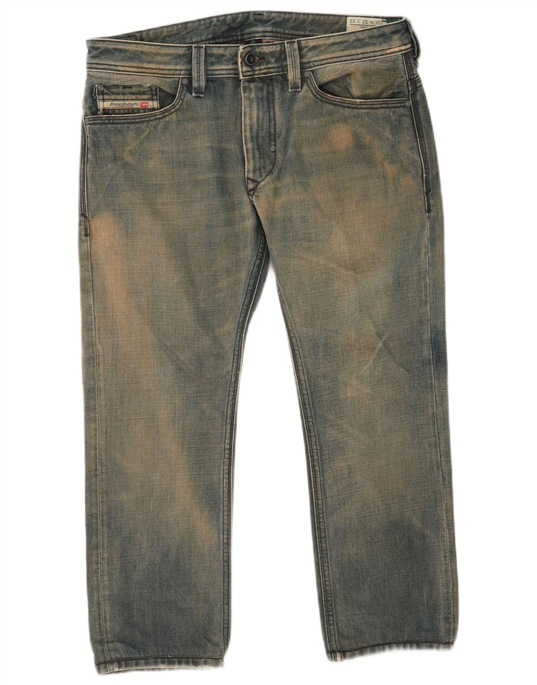 Diesel masculino Thanaz jeans recortados W32 L24 algodão azul