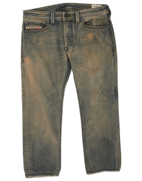 Diesel masculino Thanaz jeans recortados W32 L24 algodão azul