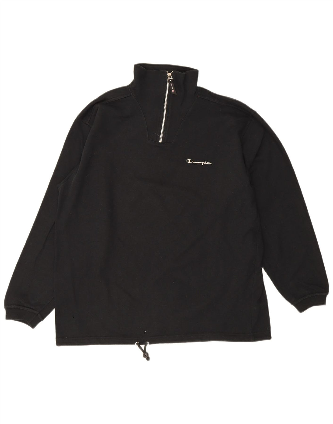 Moletom masculino Champion com zíper e gola XL em algodão preto